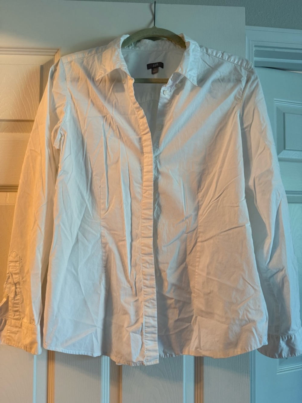 JJill Classic White Button-Up Shirt
